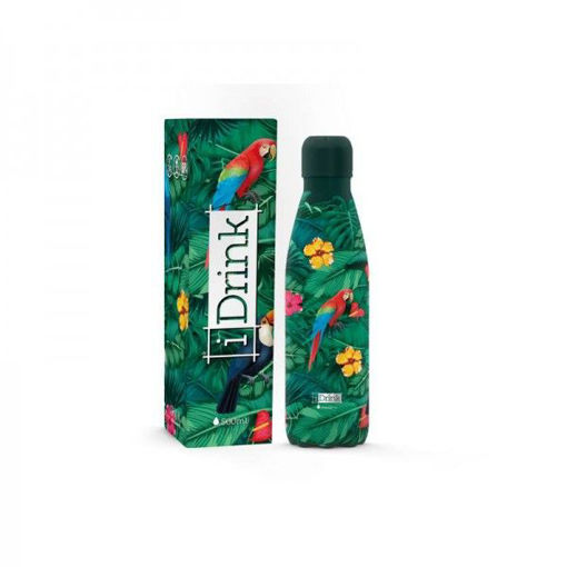 Picture of IDRINK THERMAL BOTTLE 500ML TROPICAL BIRDS